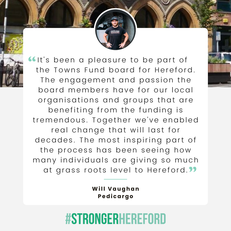 Testimonial from #StrongerHereford board member - Will Vaughan of Pedicargo